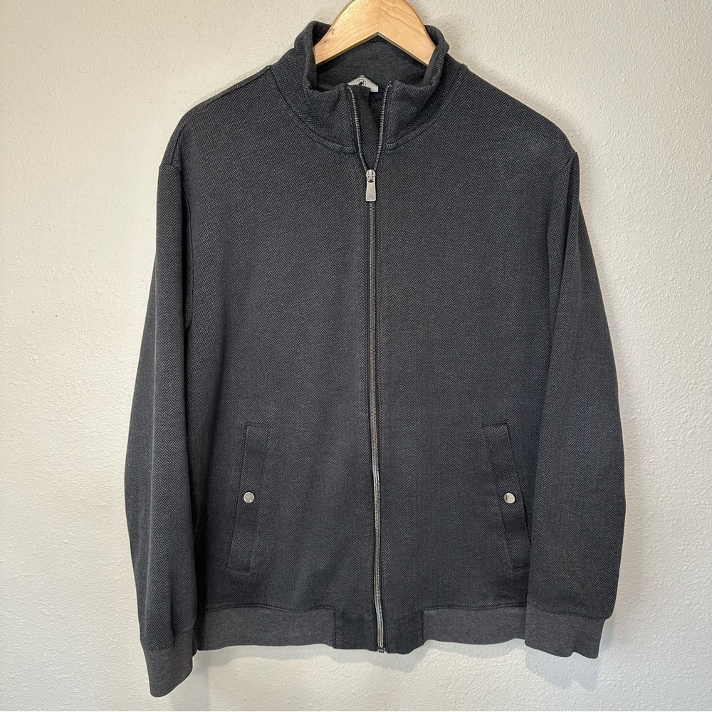 Hart Schaffner Marx Charcoal Zip-Up Jacket - Picture 2 of 12